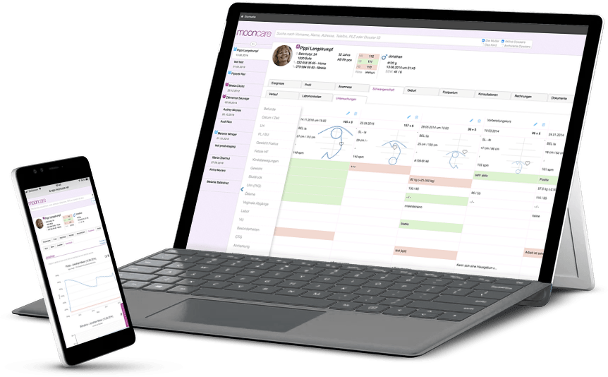 mockup logiciel mooncare